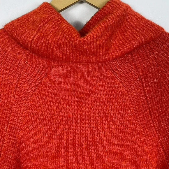 Ann Taylor LOFT Orange Cowl Neck Sweater Dress - Picture 13 of 14